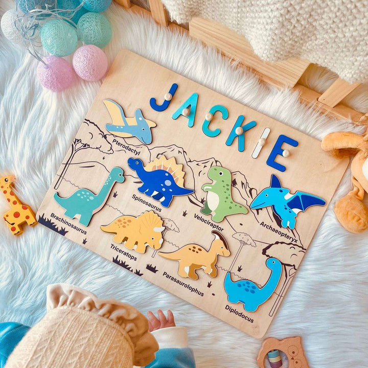 Personalisiertes Dinosaurier Namen Puzzle