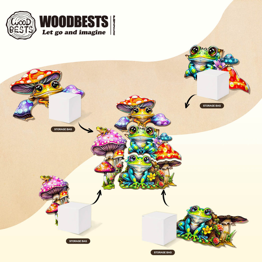 Party Puzzle-Froschfamilien