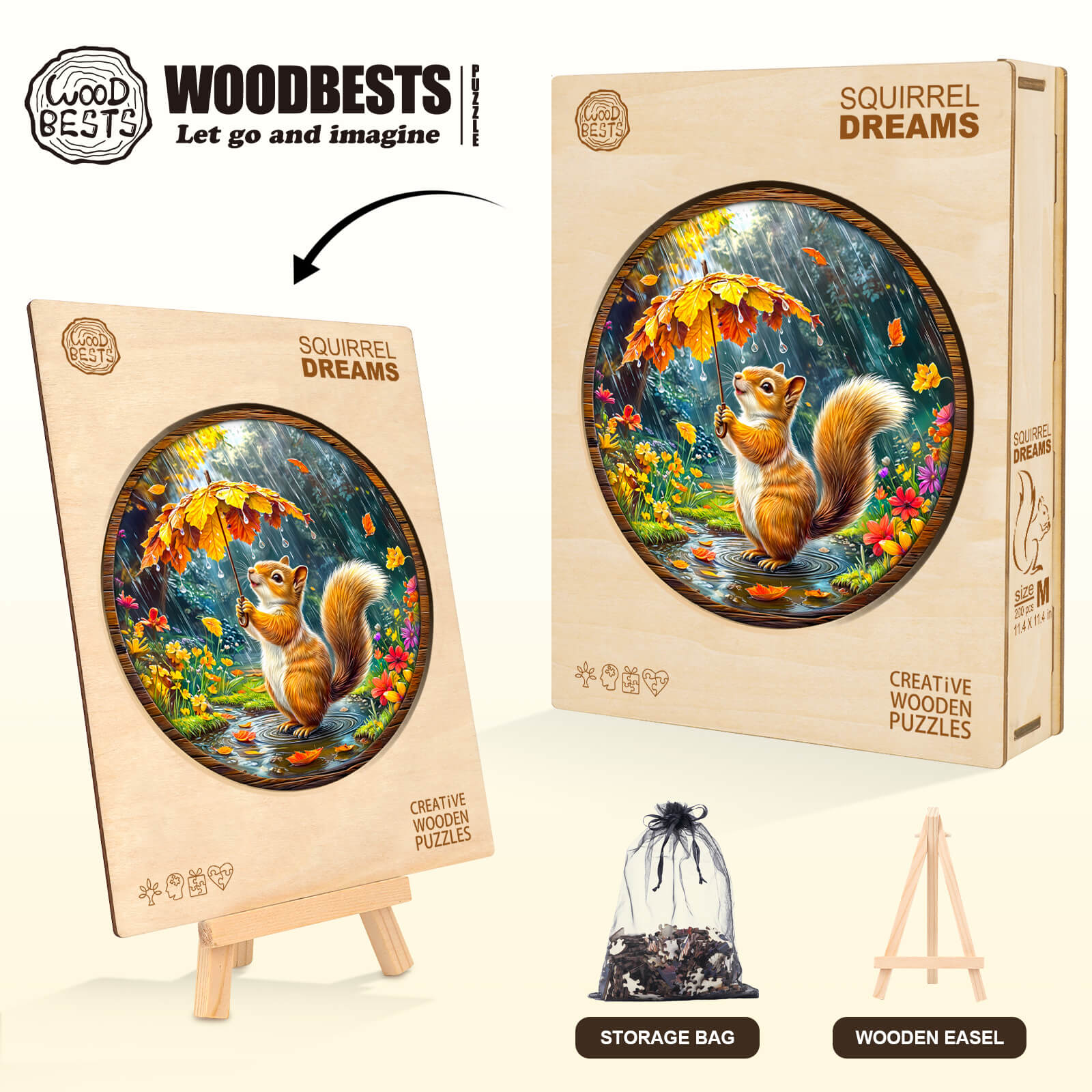 Squirrel Dreams Wooden Jigsaw Puzzle
