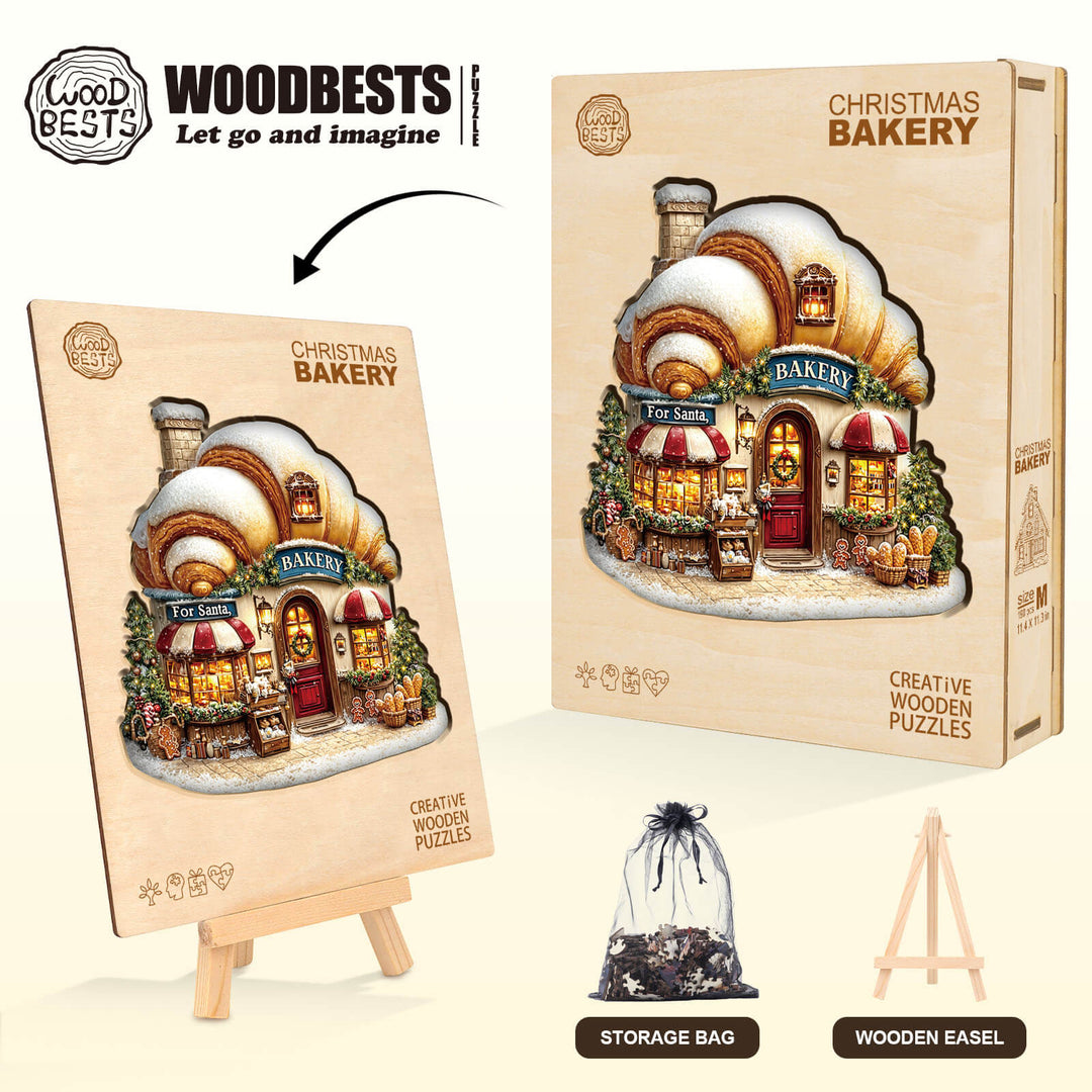 Weihnachtsbäckerei Holzpuzzle