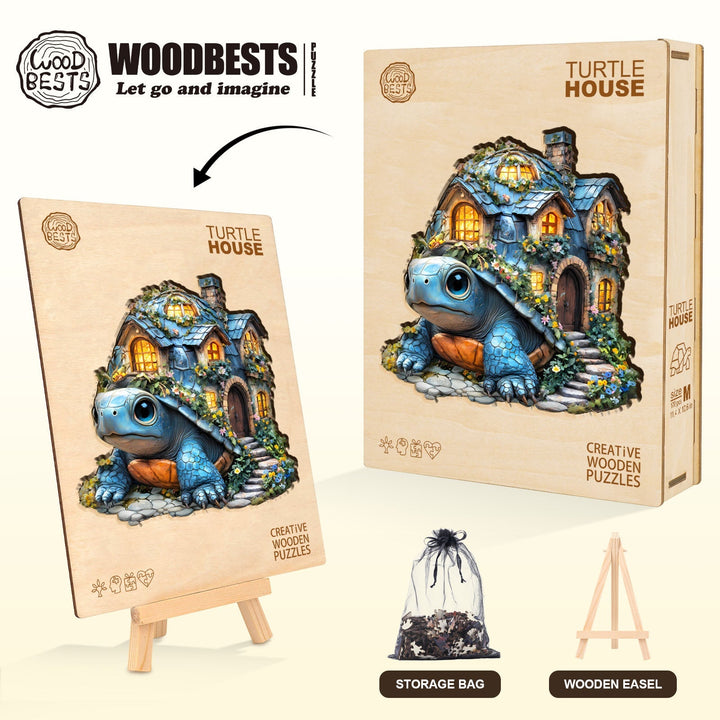 Schildkröten-Haus Holzpuzzle