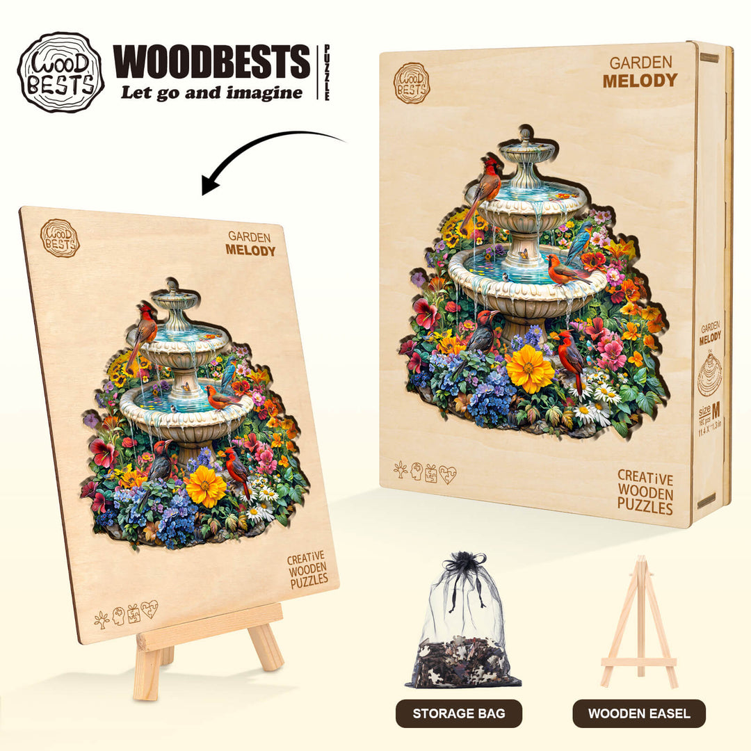 Gartenmelodie Holzpuzzle