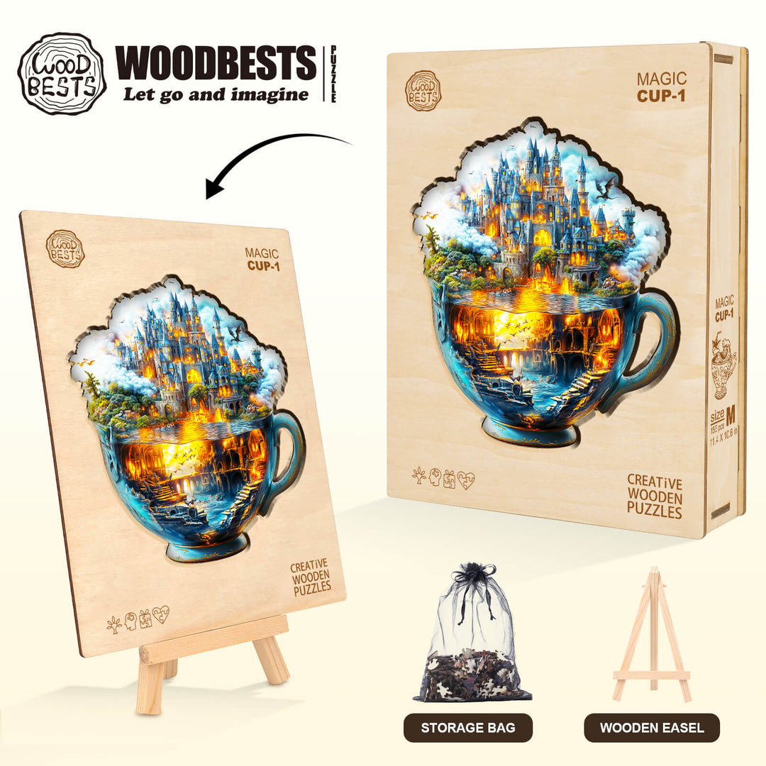 Magische Tasse Modell 1 Holzpuzzle