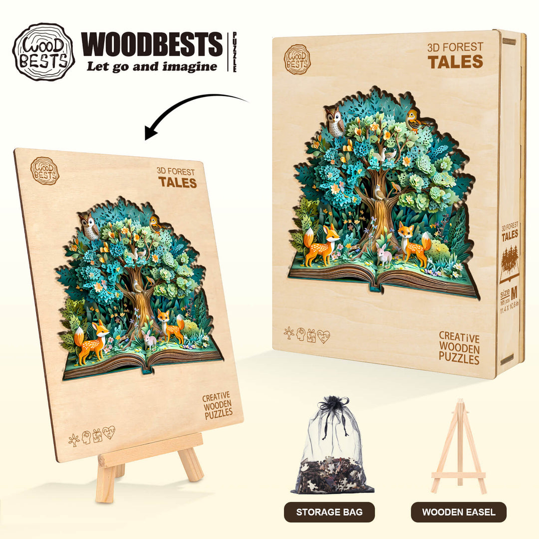 3D Forest Tales Wooden Jigsaw Puzzle