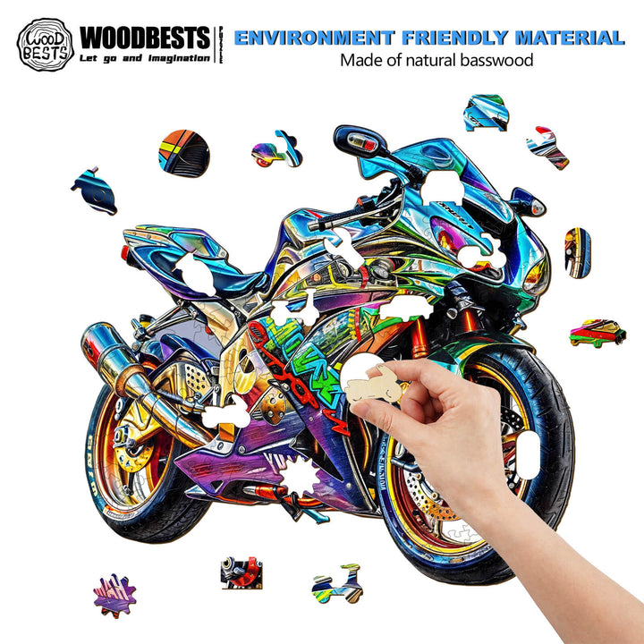 Motorcycle Wooden Jigsaw Puzzle - Woodbests