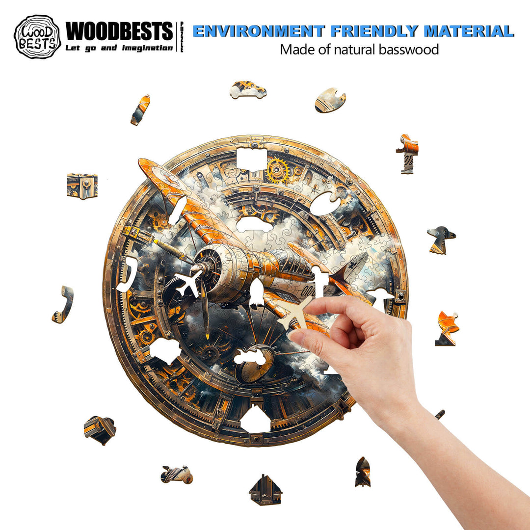 Historisches Flugzeug Holzpuzzle