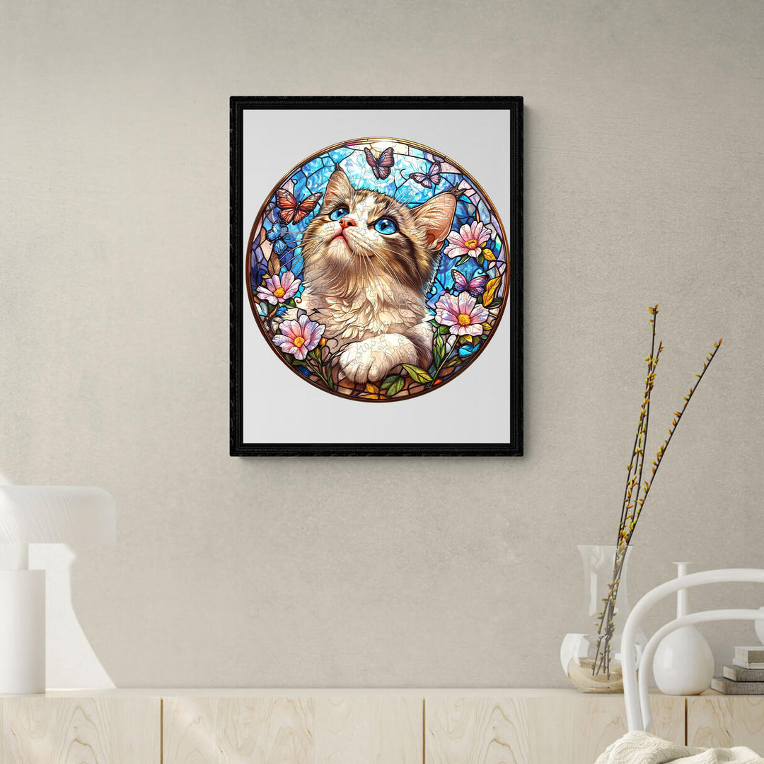 Ragdoll-Schmetterling Holzpuzzle