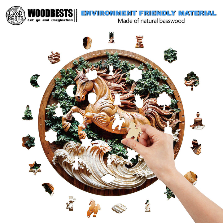 Pferd 2 Holzpuzzle