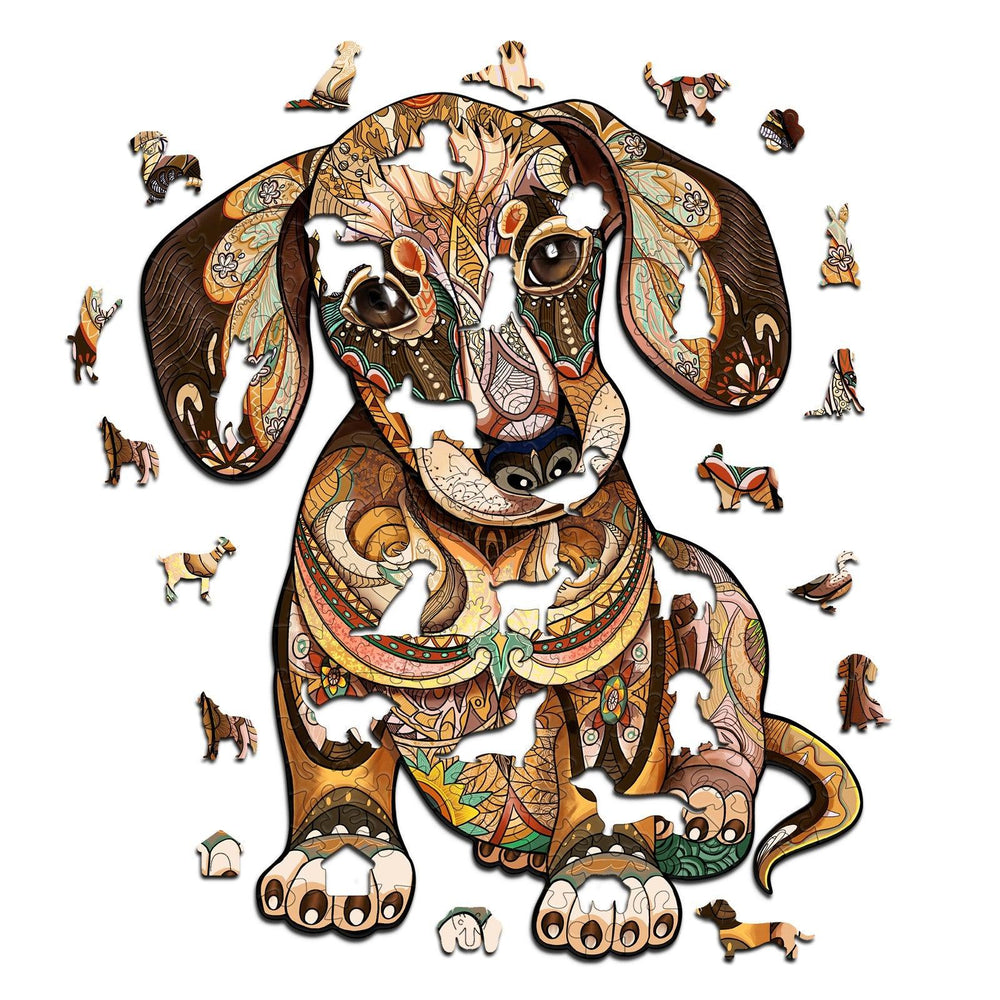 Dachshund Wooden Jigsaw Puzzle - Woodbests