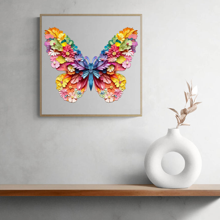3D Colorful Butterfly Wooden Jigsaw Puzzle - By Woodbests