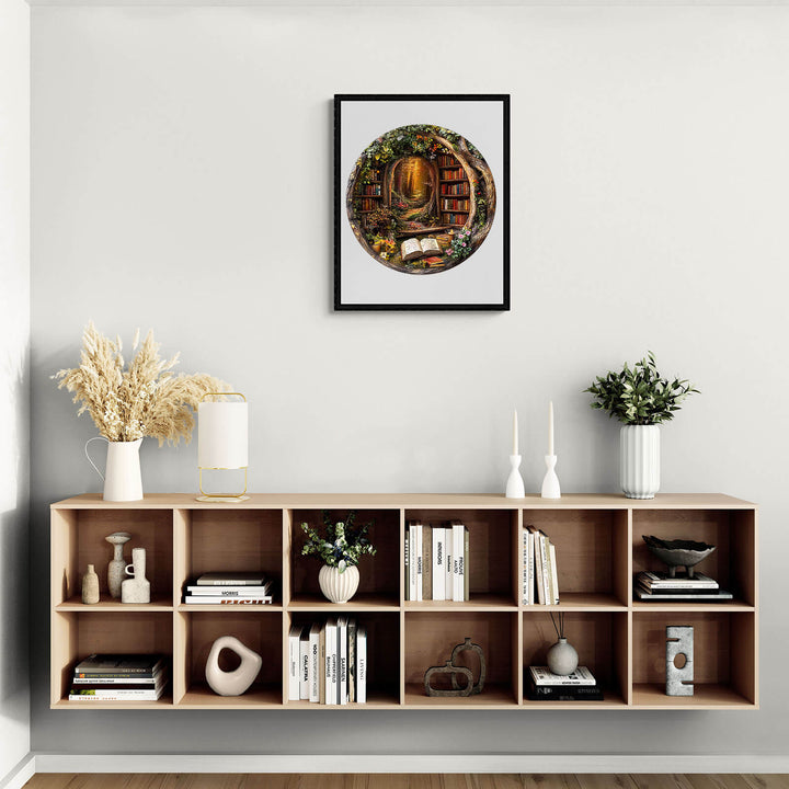 Baumhaus-Bibliothek Holzpuzzle