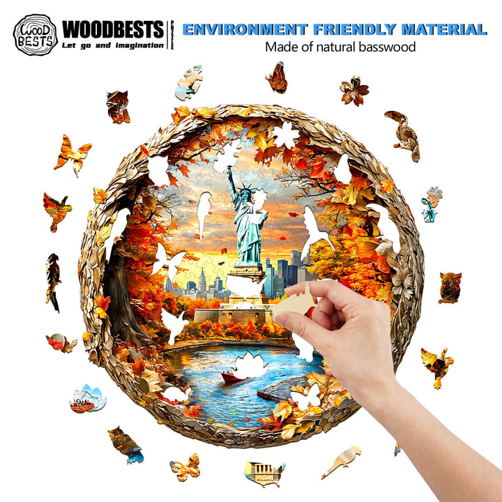 3D New York Autumn Wooden Jigsaw Puzzle - By Woodbests