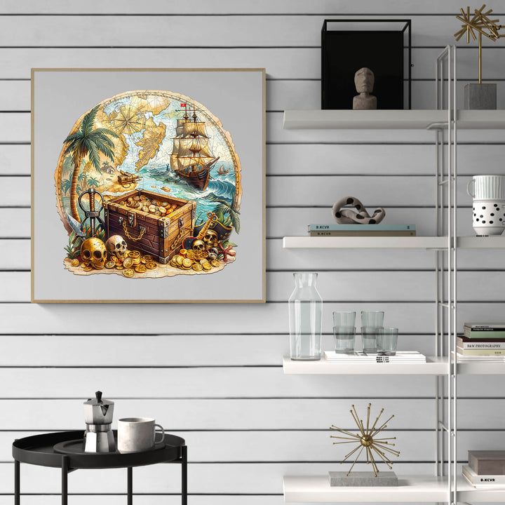 Goldene Reise Holzpuzzle