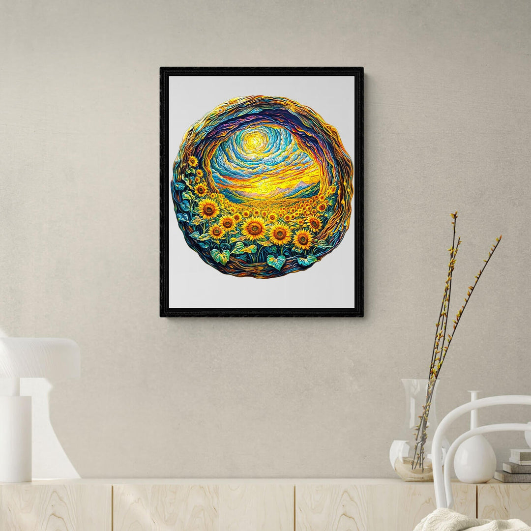 Sonnenlicht-Felder Holzpuzzle