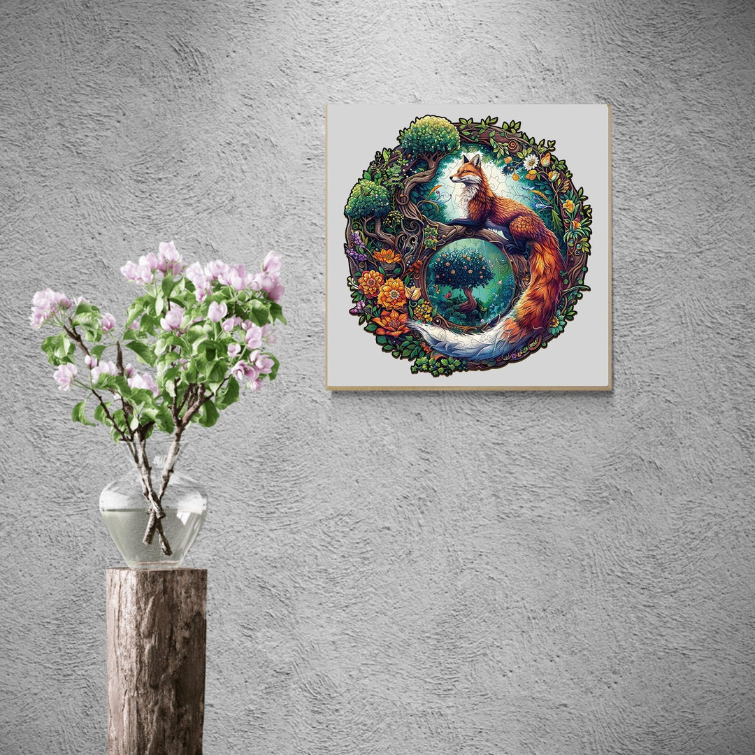 Yin Yang Fox-1 Wooden Jigsaw Puzzle-Woodbests