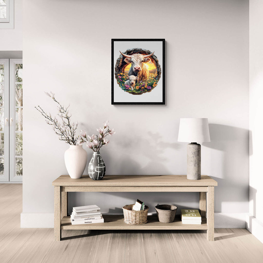 Rinderfamilie Holzpuzzle