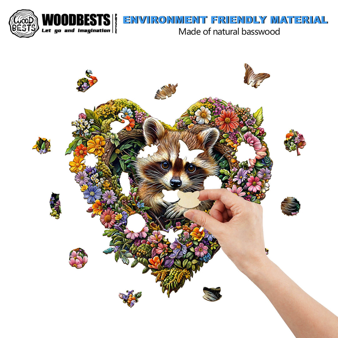 Waschbär-Wunderwelt Holzpuzzle