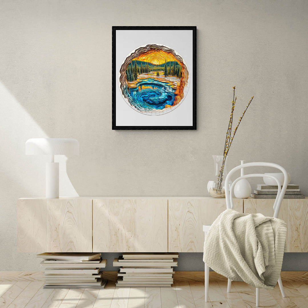 Vulkanherz Holzpuzzle