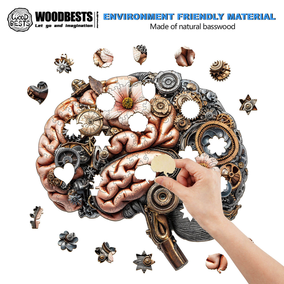 Mechanisches Hirnstamm Holzpuzzle