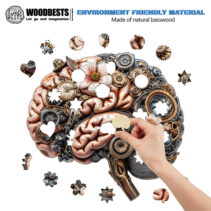 Mechanisches Hirnstamm Holzpuzzle