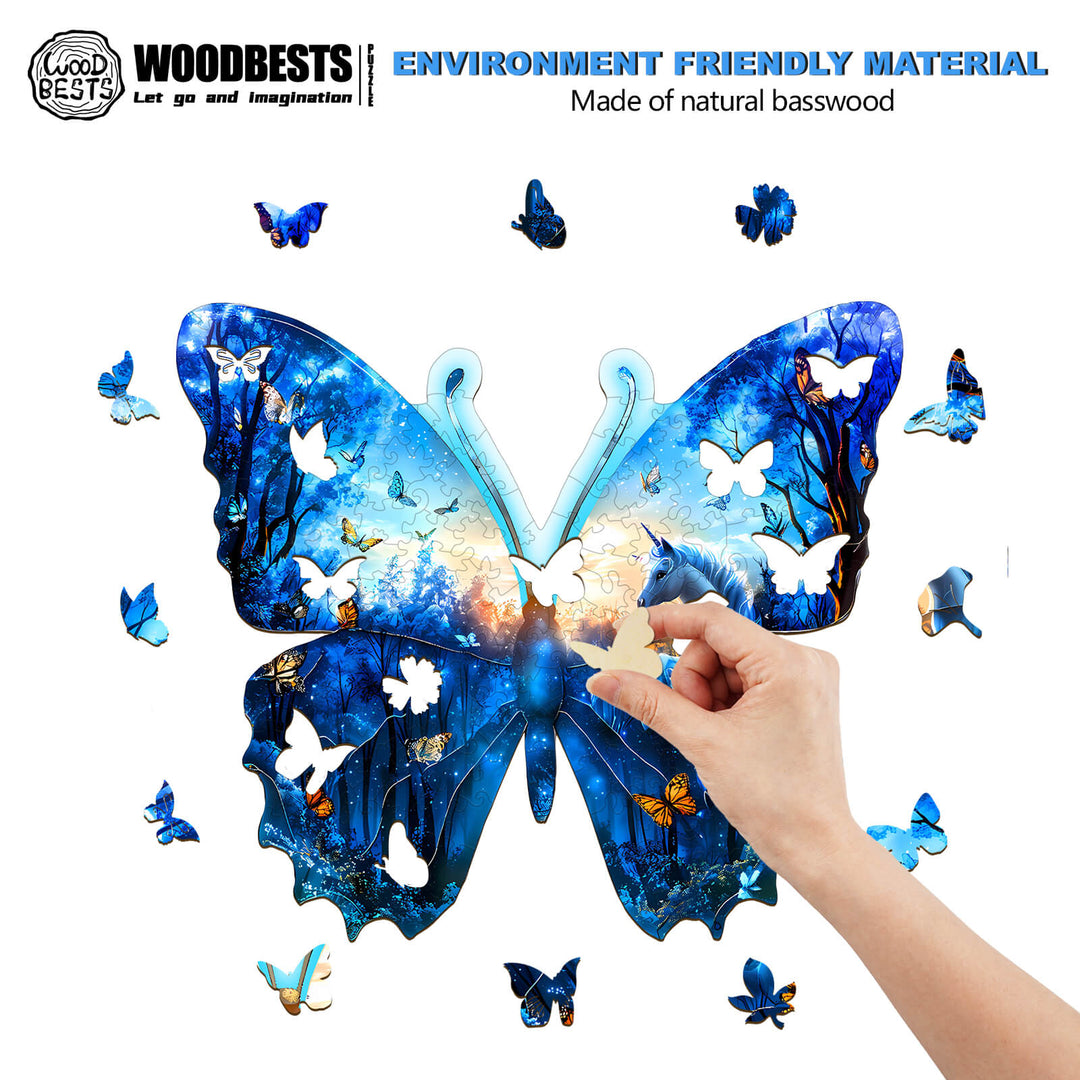 Butterfly Forest Wooden Jigsaw Puzzle - By Woodbests