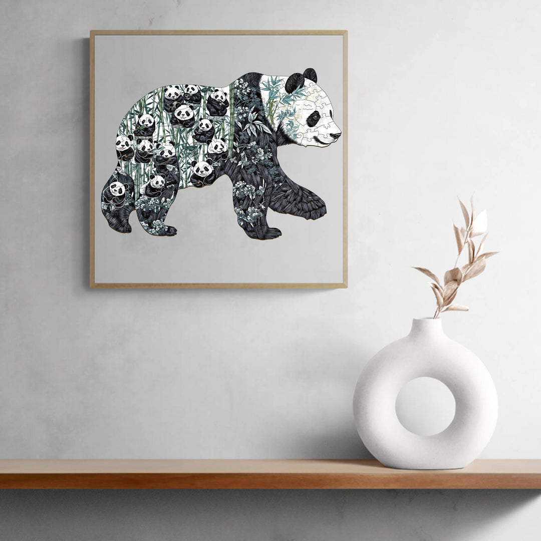 Panda-Paradies Holzpuzzle