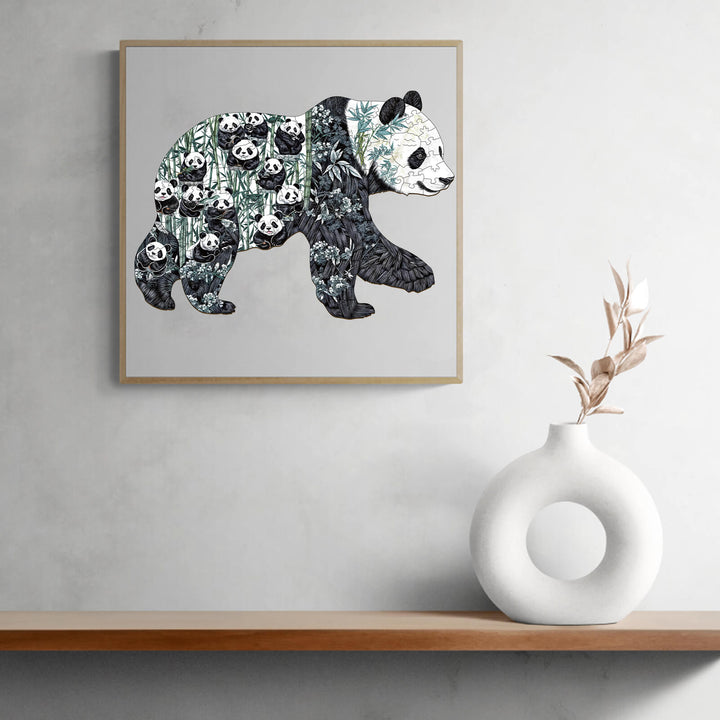 Panda-Paradies Holzpuzzle