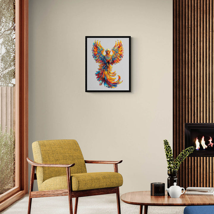 Flammengeborenes Holzpuzzle