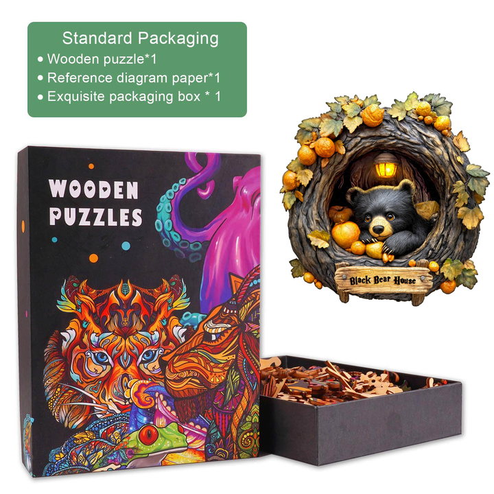 Orange Bear Holzpuzzle