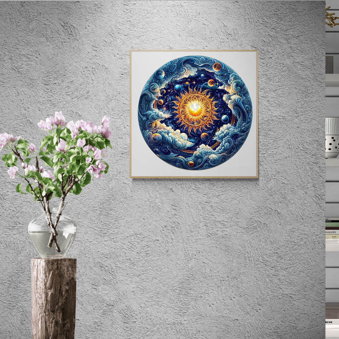Kosmische Strahlkraft Holzpuzzle