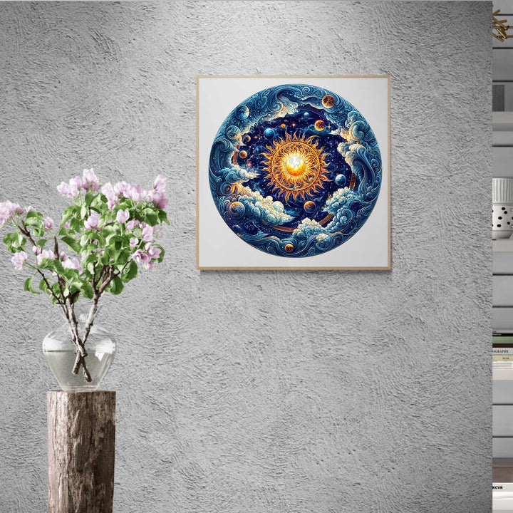 Kosmische Strahlkraft Holzpuzzle