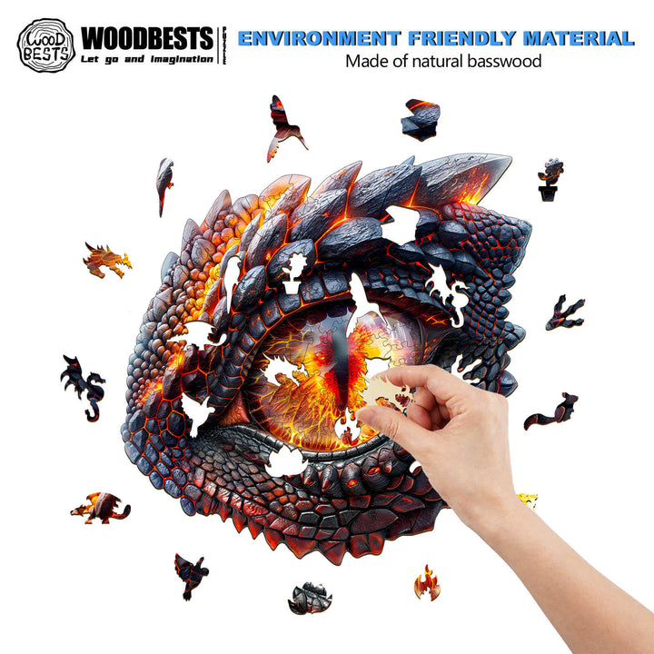 3D Flammenauge Holzpuzzle