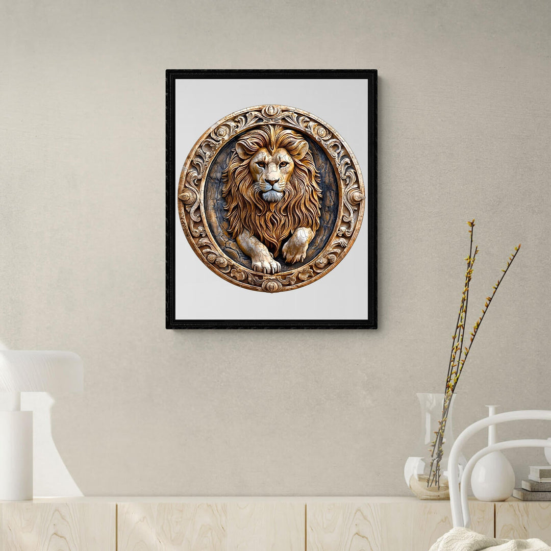 3D-Löwenskulptur Holzpuzzle