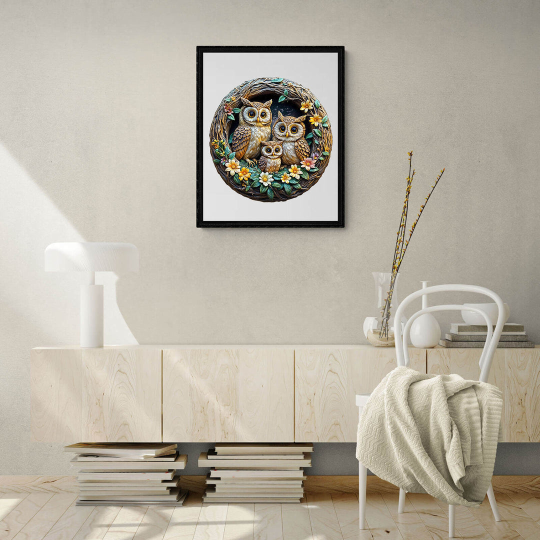 3D-Warmfamilien Holzpuzzle