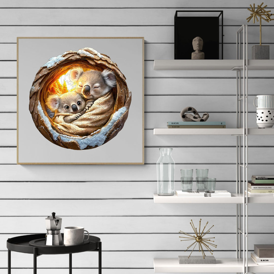 Kind in Mamas Armen Holzpuzzle