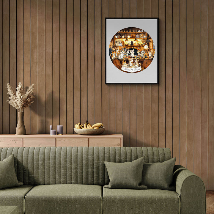 Katzenparty Holzpuzzle