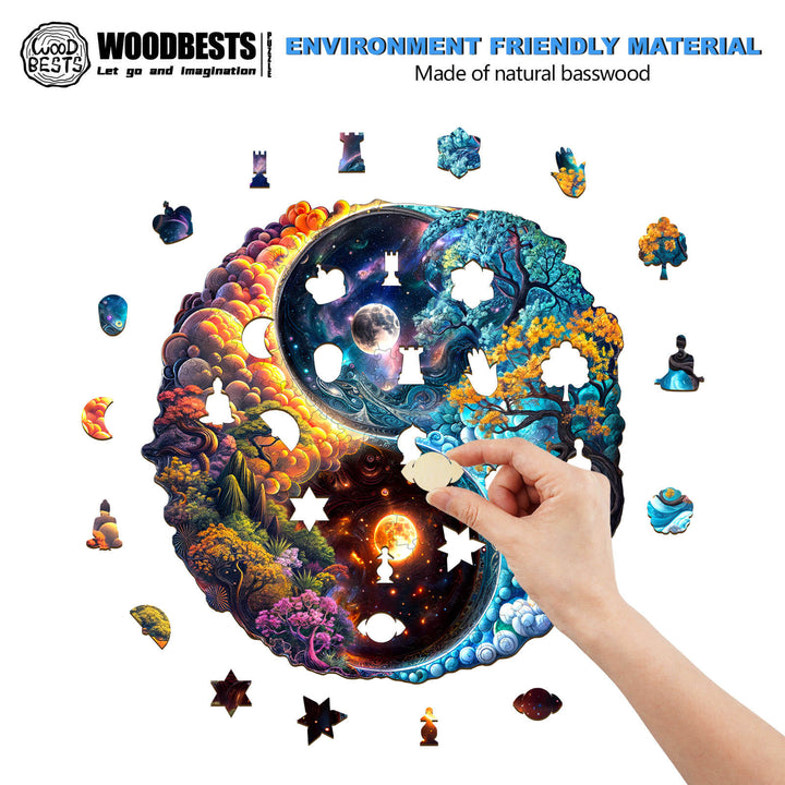 Yin-Yang Universum Holzpuzzle