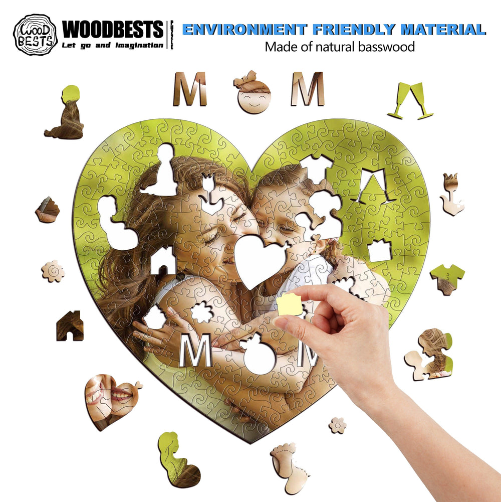 Mother's Memory Personalized Photo Wooden Puzzles - Woodbests