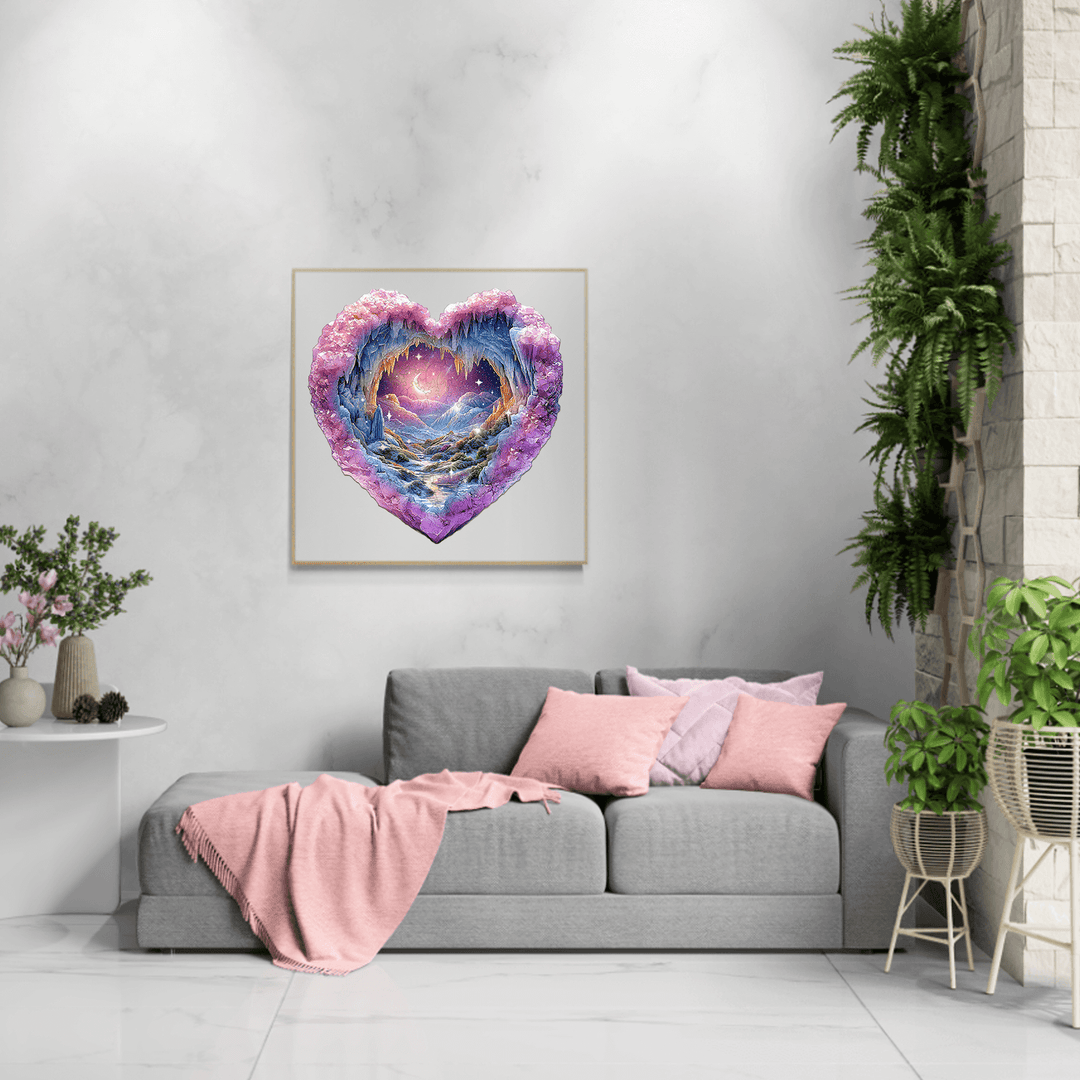 Romantisches Sternen Holzpuzzle