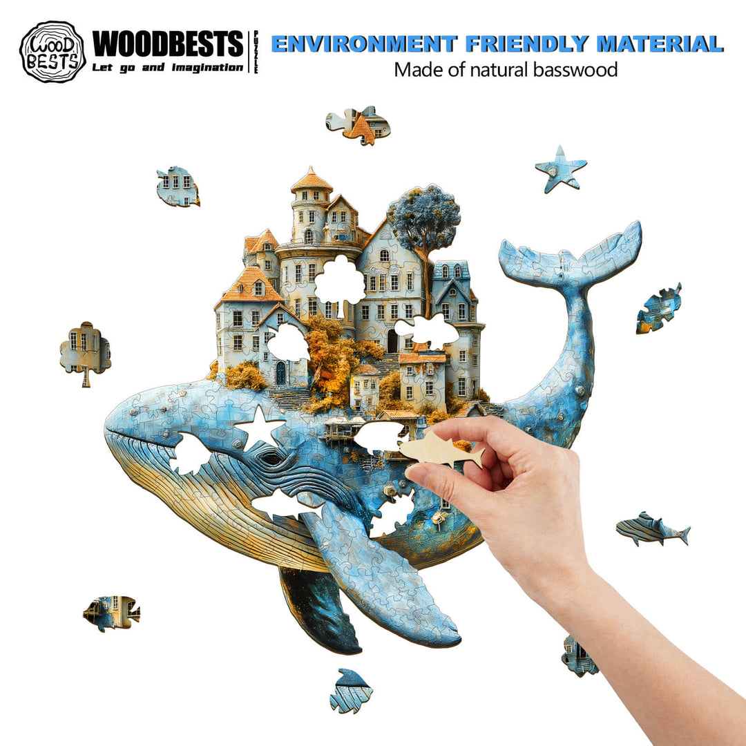 Walfisch-Stadt Holzpuzzle