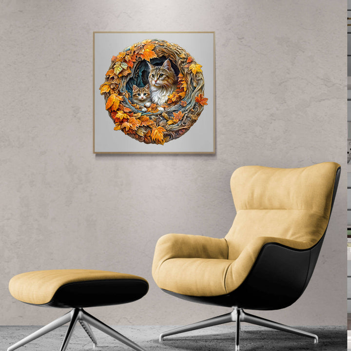 3D Mutterkatze Holzpuzzle
