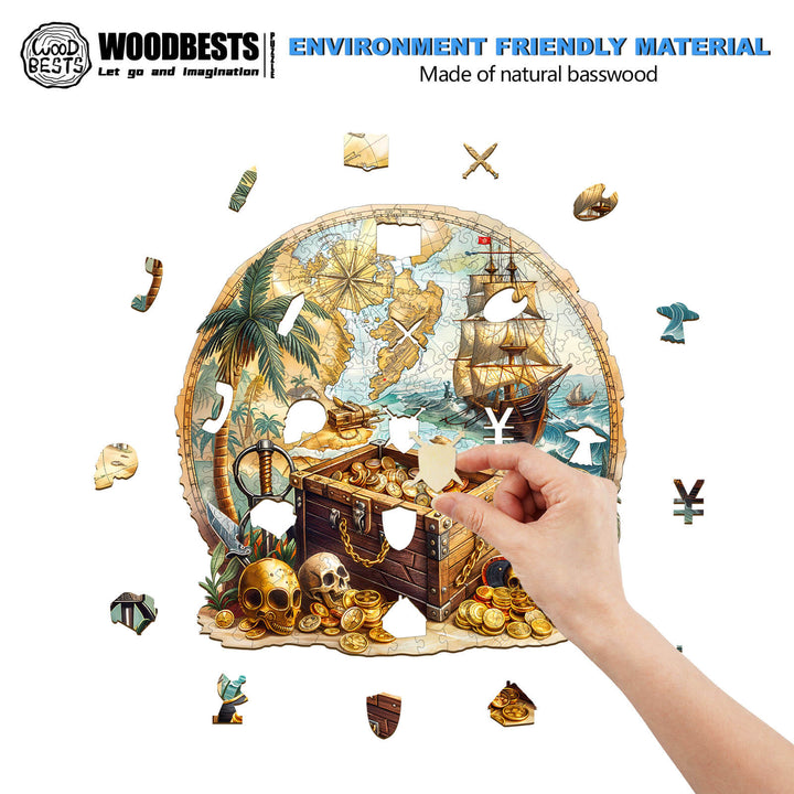 Goldene Reise Holzpuzzle