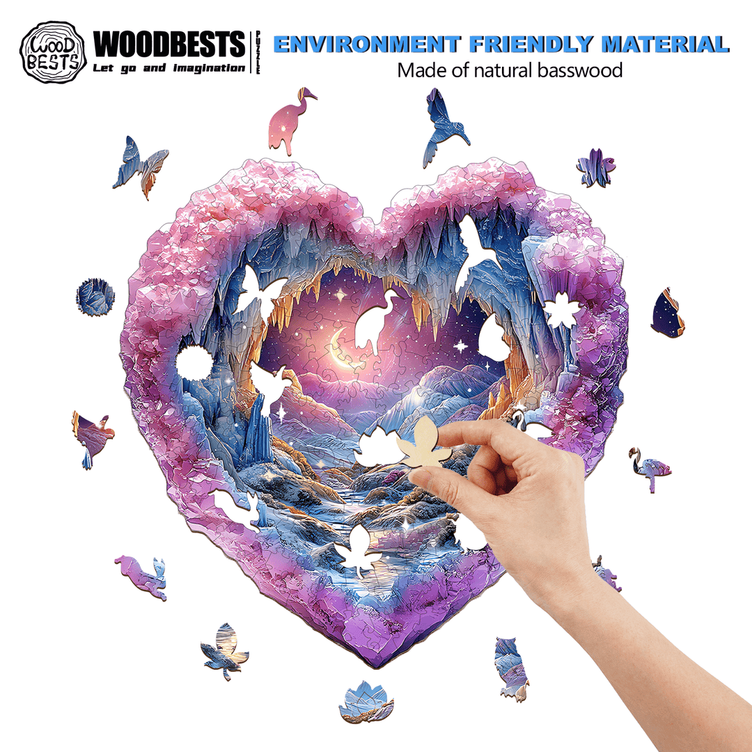 Romantisches Sternen Holzpuzzle