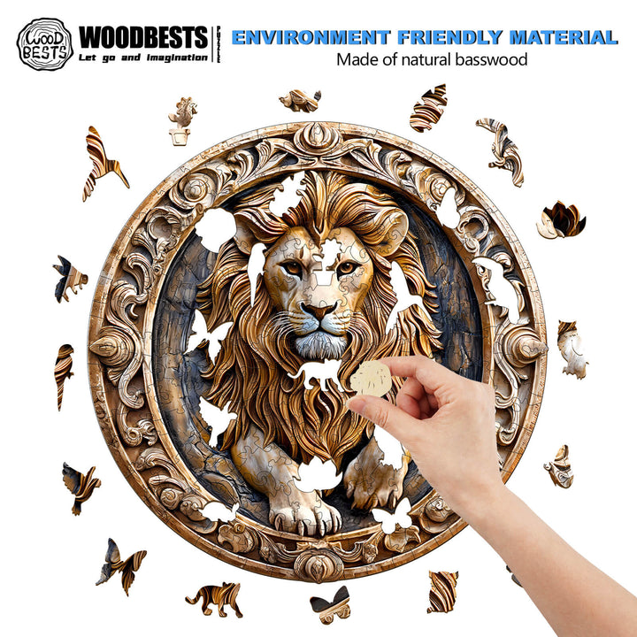 3D-Löwenskulptur Holzpuzzle