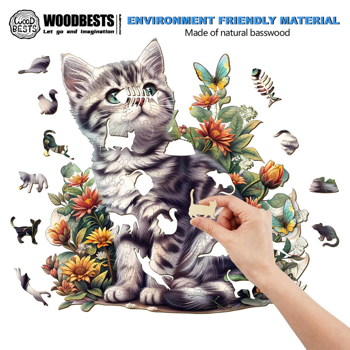 American Shorthair Wooden Jigsaw Puzzle