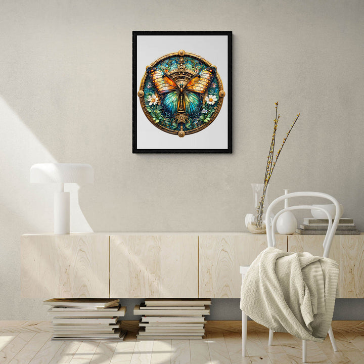 Retro-Schmetterling Holzpuzzle
