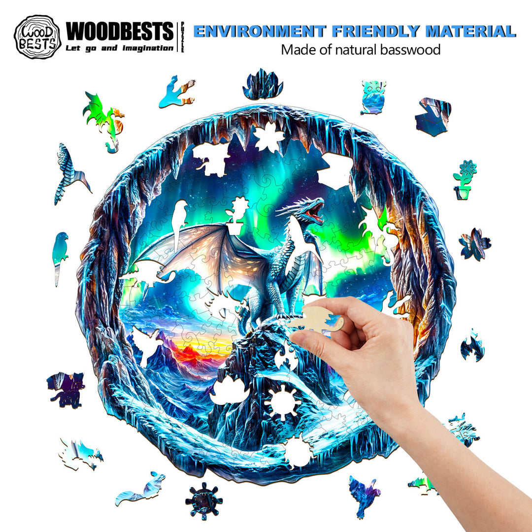 3D Aurora Dragon Wooden Jigsaw Puzzle - Woodbests