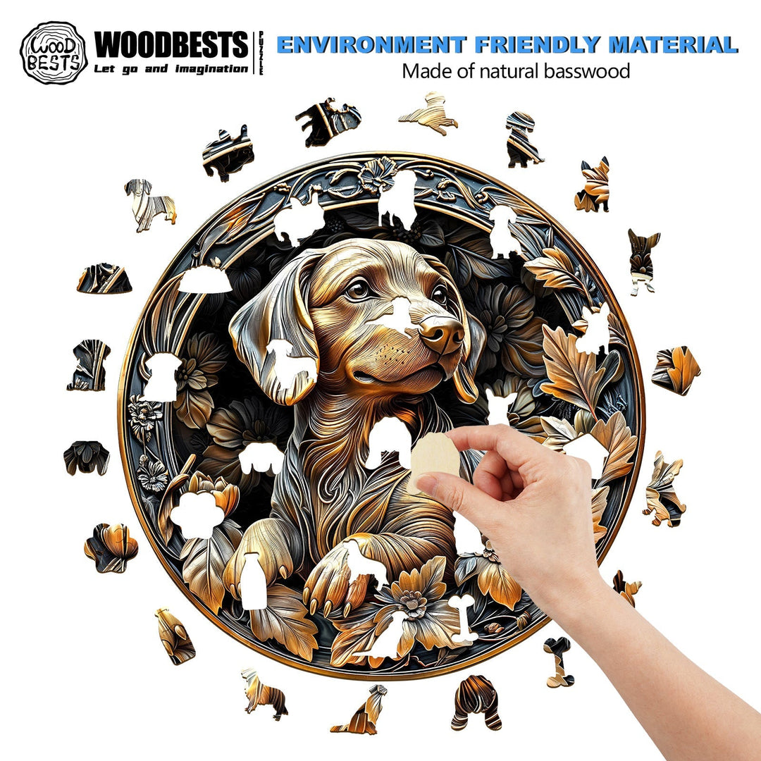 3D Metal Dachshund Wooden Jigsaw Puzzle - Woodbests