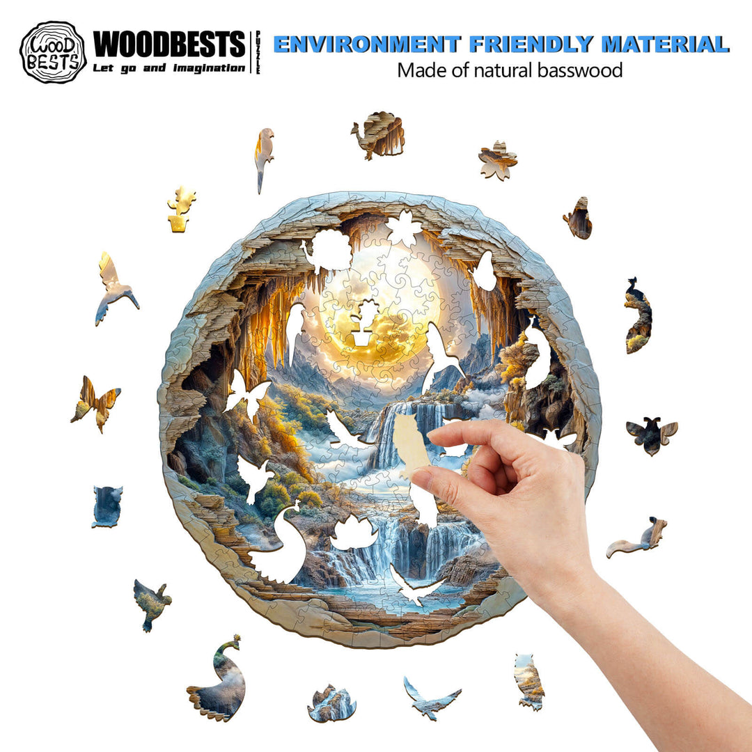 Mondzauber Holzpuzzle