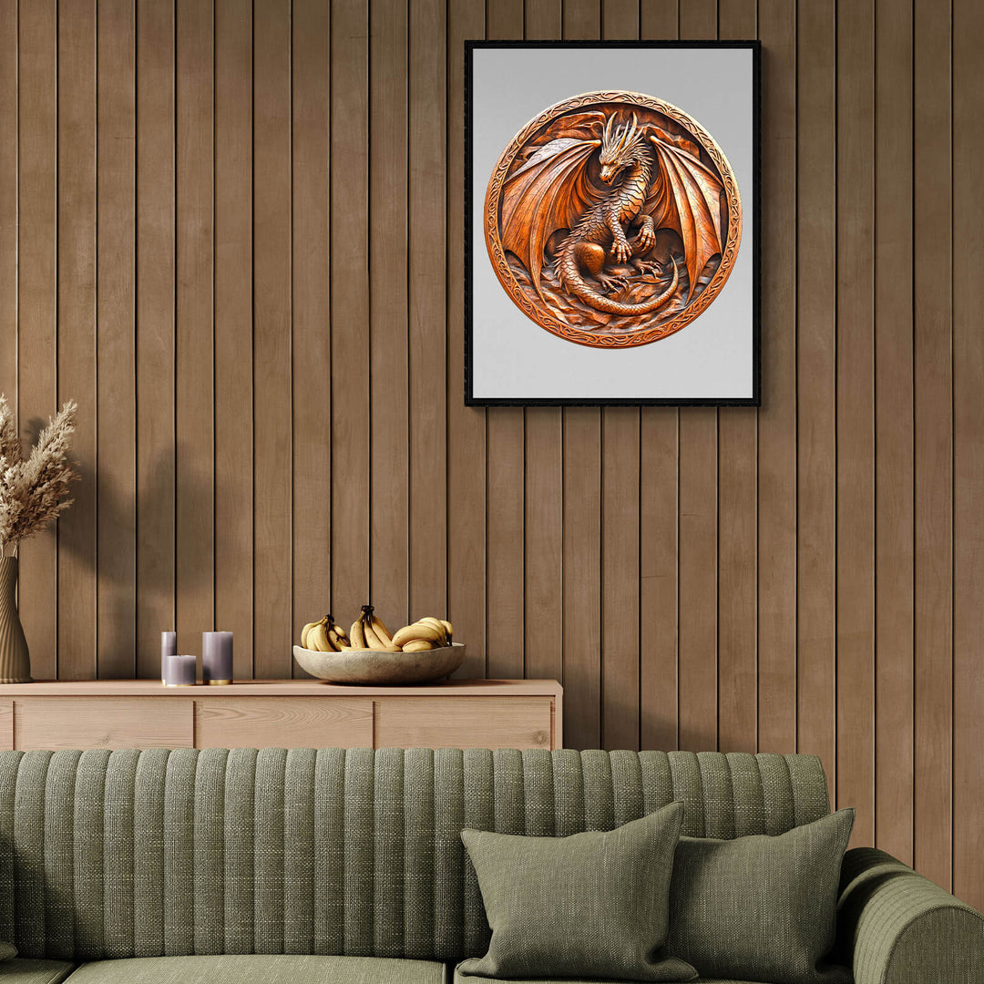 3D-Drachenskulptur Holzpuzzle